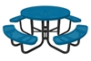 RHINO Round Picnic Table - Thermoplastic Perforated Metal