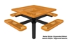 RHINO Pedestal Picnic Table - Expanded Metal Inground