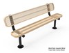 RHINO 6 Foot Bench Expanded Metal - Surface Mount