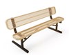 ELITE Series 6 Foot Bench with Back, Expanded Metal, Portable