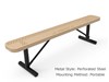 ELITE Series 6 Ft. Bench without Back, Perforated Metal, Portable
