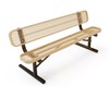 ELITE Series 8 Foot Bench with Back, Expanded Metal, Portable