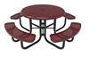 ELITE Series Solid Top Picnic Table with Perforated Metal Seats