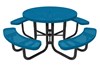 ELITE Series Round Picnic Table - Thermoplastic Perforated Metal