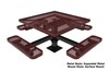 ELITE Series Pedestal Picnic Table Expanded Metal Surface Mount