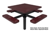 ELITE Series Pedestal Picnic Table Perforated Metal Inground