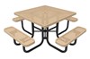 ELITE Series Perforated Square Picnic Table Thermoplastic