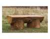 6 Ft. Concrete Log Design Bench without Back
