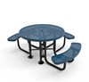 ELITE Series Wheelchair Accessible Round Picnic Table for Universal Access Perforated Metal