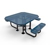 ELITE Series Octagonal Thermoplastic Wheelchair Accessible Picnic Table - Perforated Metal