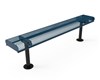 ELITE Series 6 Ft. Rolled Edges Bench without Back Perforated Surface Mount