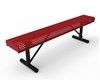 ELITE Series 6 Ft. Rolled Edges Bench without Back Perforated Surface Mount