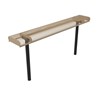 ELITE Series 6 Ft. Rolled Edges Bench without Back Perforated Inground Mount