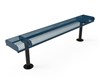 ELITE Series 4 Ft. Rolled Edges Bench without Back Perforated Surface Mount