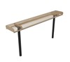 ELITE Series 4 Ft. Rolled Edges Bench without Back Perforated Inground Mount