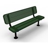 ELITE Series 6 Foot Player's Bench Perforated Metal - Surface Mount