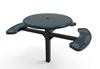 ELITE Series Solid Top Picnic Table with Perforated Metal Seats 3 Seats