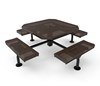 Thermoplastic ELITE Series Nexus Picnic Table with Perforated  Metal Seats