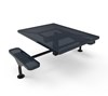 Thermoplastic ELITE Series Nexus Picnic Table with Perforated Metal Seatsv