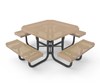 Thermoplastic ELITE Series Portable Picnic Table with Perforated Metal Seats