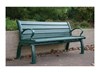 6 Ft. Recycled Plastic Bench With Back - Powder Coated Aluminum - Surface Mount - Portable