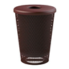 32 Gallon Plastic Coated Expanded Metal Tapered Trash Receptacle