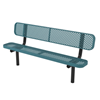 6 ft. Bench without Back - Thermoplastic Coated Steel - Perforated Style
