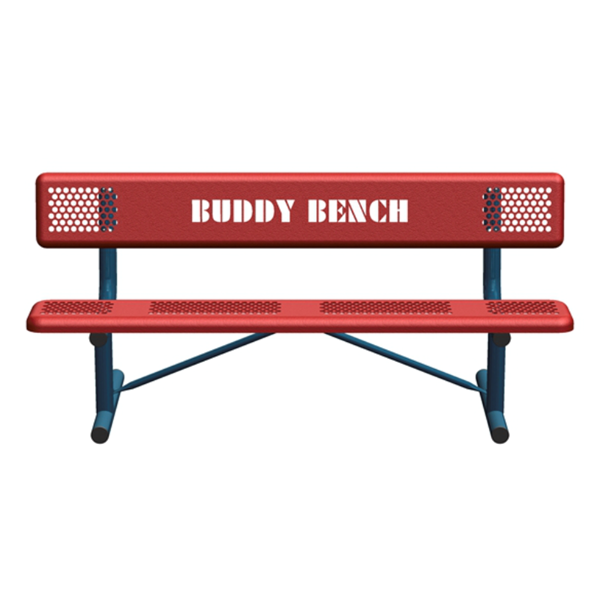 6 Ft. Perforated Steel Buddy Bench