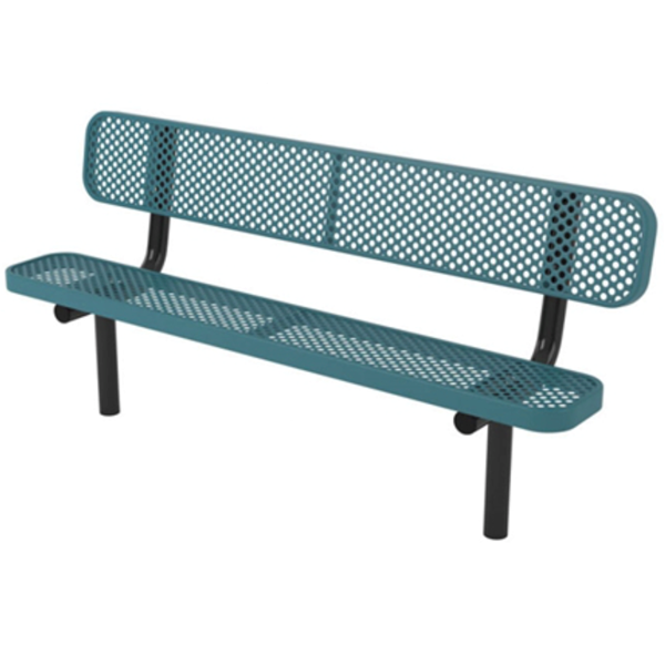 8 ft. Bench with Back - Ultra Leisure Perforated