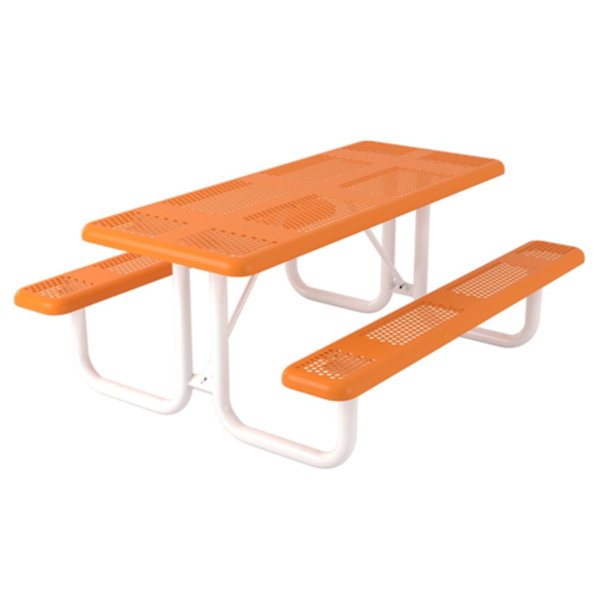 Rectangular 6 ft. Thermoplastic Steel Picnic Table