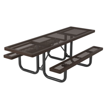 ADA Wheelchair Accessible Rectangular 8' Thermoplastic Steel Picnic Table