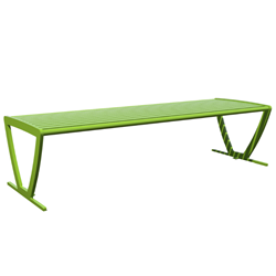Zion 6 Ft. Powder Coated Steel Bench without Back