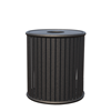 Zion 32 Gallon Powder Coated Steel Trash Receptacle with Lid