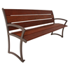 Bryce IPE Bench with Back and Steel Frame