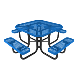 ELITE Series Octagonal Thermoplastic Steel Picnic Table - Quick Ship - Portable