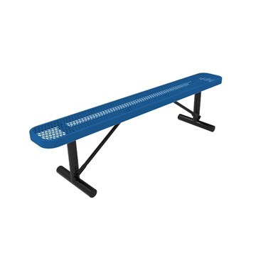 ELITE Series 6 Foot Rectangular Thermoplastic Metal Bench without Back - Quick Ship