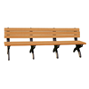 8 Ft. Recycled Plastic Bench with Back - Monarque Style - Portable