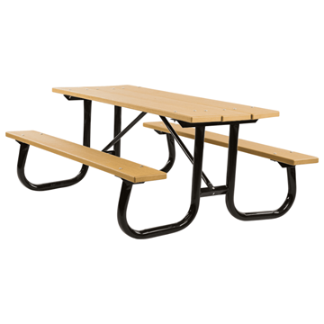 8 ft Recycled Plastic Picnic Table - Welded Frame - Portable
