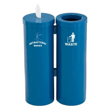 Hand Wipe Dispenser with Trash Receptacle