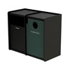 Dual 32-Gallon Side-Opening Recycling and Trash Receptacle EarthCraft Series - 168 lbs.