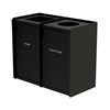 Dual 42-Gallon Side-Opening Recycling and Trash Receptacle EarthCraft Series - 168 lbs.