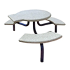 ADA Concrete Round Picnic Table - Metal Frame - Portable