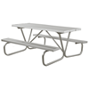 8 Ft Aluminum Picnic Table - Bolted Steel Frame - Portable