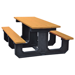 8 Ft Recycled Plastic Park Picnic Table - Portable