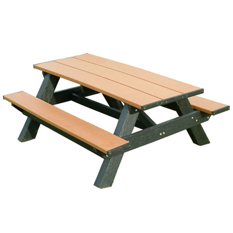 0006142 6 Ft Recycled Plastic Heavy Duty Picnic Table Portable 