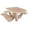 ADA Concrete Picnic Table - 3 Attached Seats - Portable