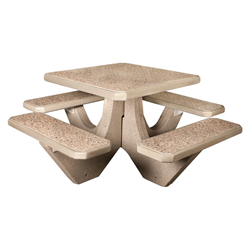 Square Concrete Picnic Table - Portable