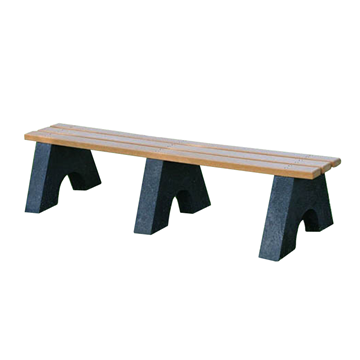 8 Ft. Recycled Plastic Bench Without Back - 2X4 In. Slats - Portable