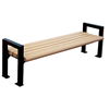 6 Ft. Recycled Plastic Flat Bench Without Back - Powder Coated Steel - Surface Mount