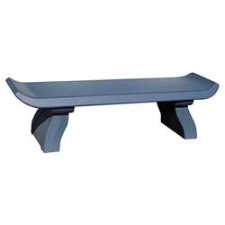Picture of 6 Ft. Bench without Back - Curved Concrete - Portable